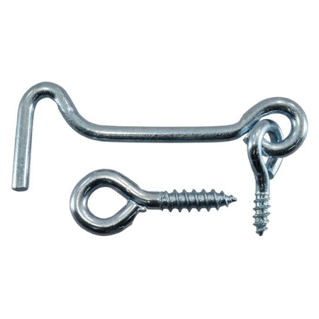 MIDWEST FASTENER 5/32" x 2-1/2" Zinc Plated Steel Gate Hooks & Eyes 50PK 51028